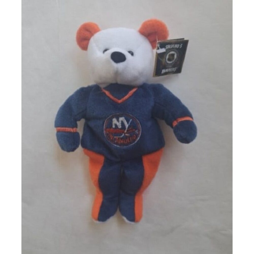 Licensed New York Islanders Bear Bean Beanie Plush Doll Hockey Team NWT Boomers - Picture 1 of 3